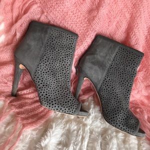 Stuart Weitzman Open Toe Suede Heeled Ankle Boots!